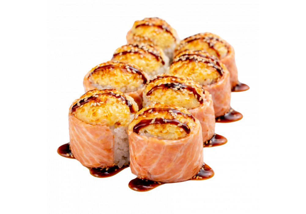 Ролл Запеченная Филадельфия с соусом Пармезан