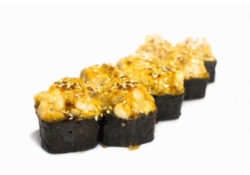 Ролл Запеченный с окунем и кальмаром 