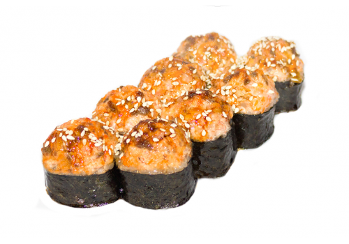 Ролл Запеченный с лососем и креветкой